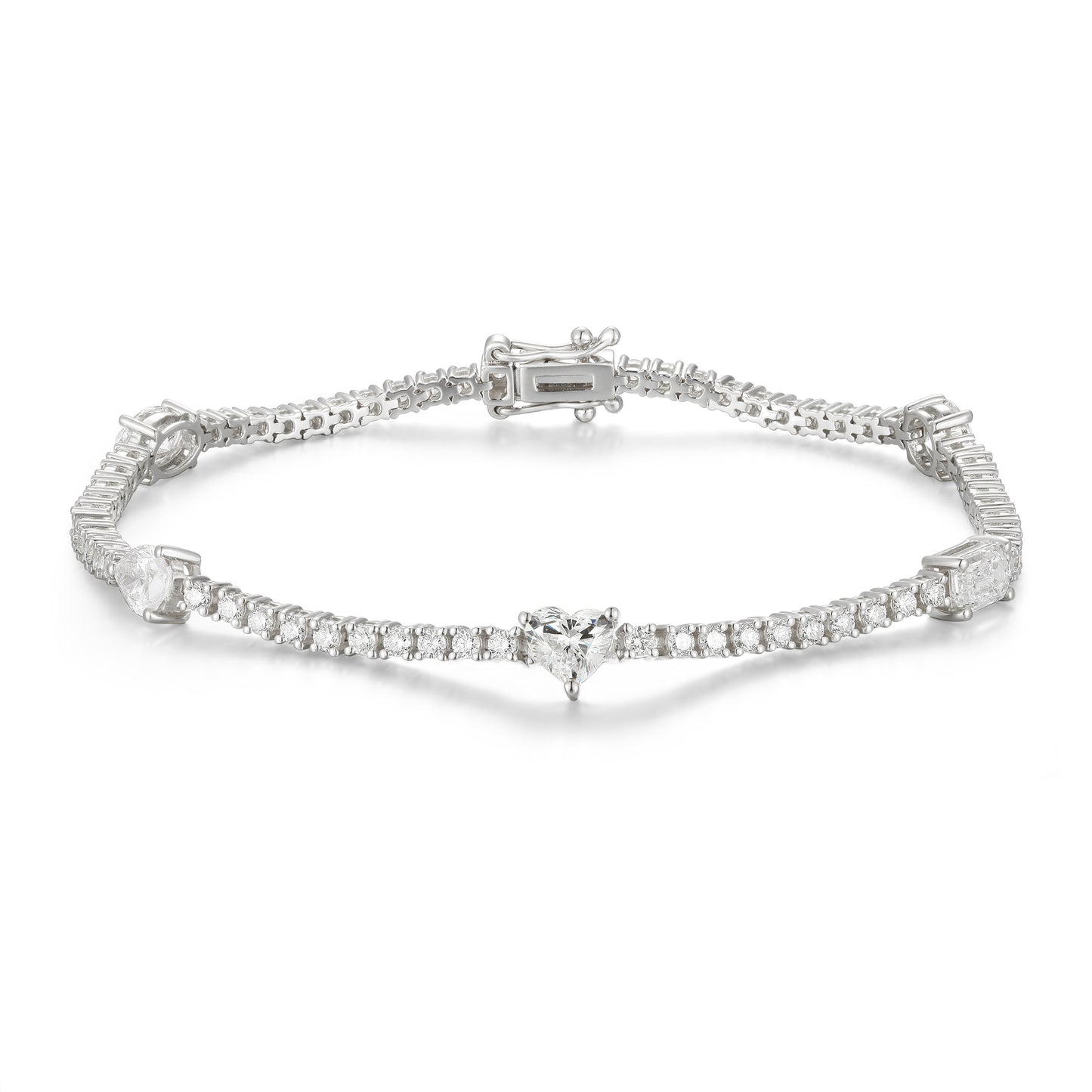 Tennis Bracelet with mixed cut stones - Kindspark