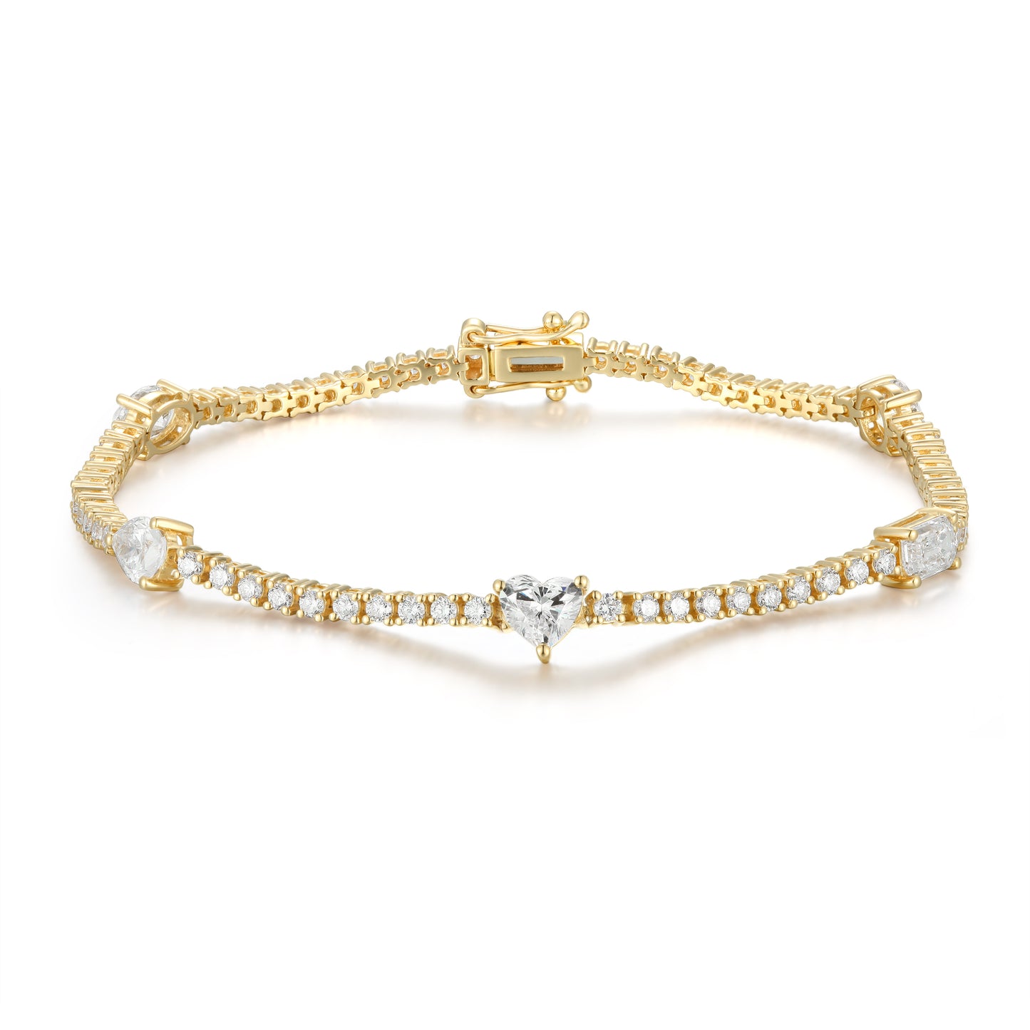 Tennis Bracelet with mixed cut stones - Kindspark