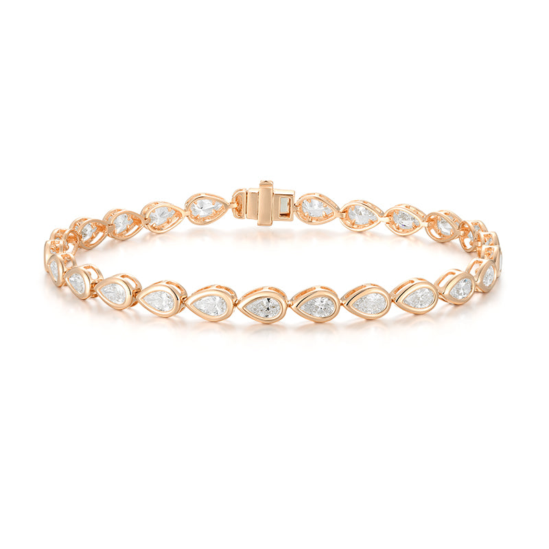 Tennis Bracelet - Pear Cut Diamond - Kindspark