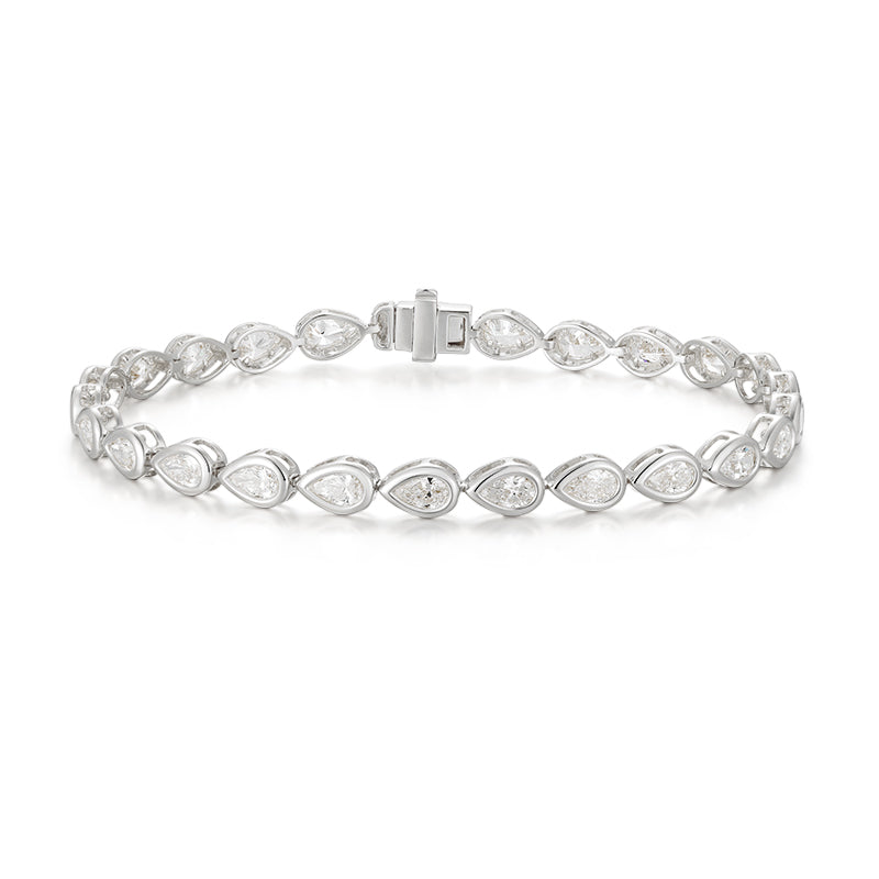 Tennis Bracelet - Pear Cut Diamond - Kindspark