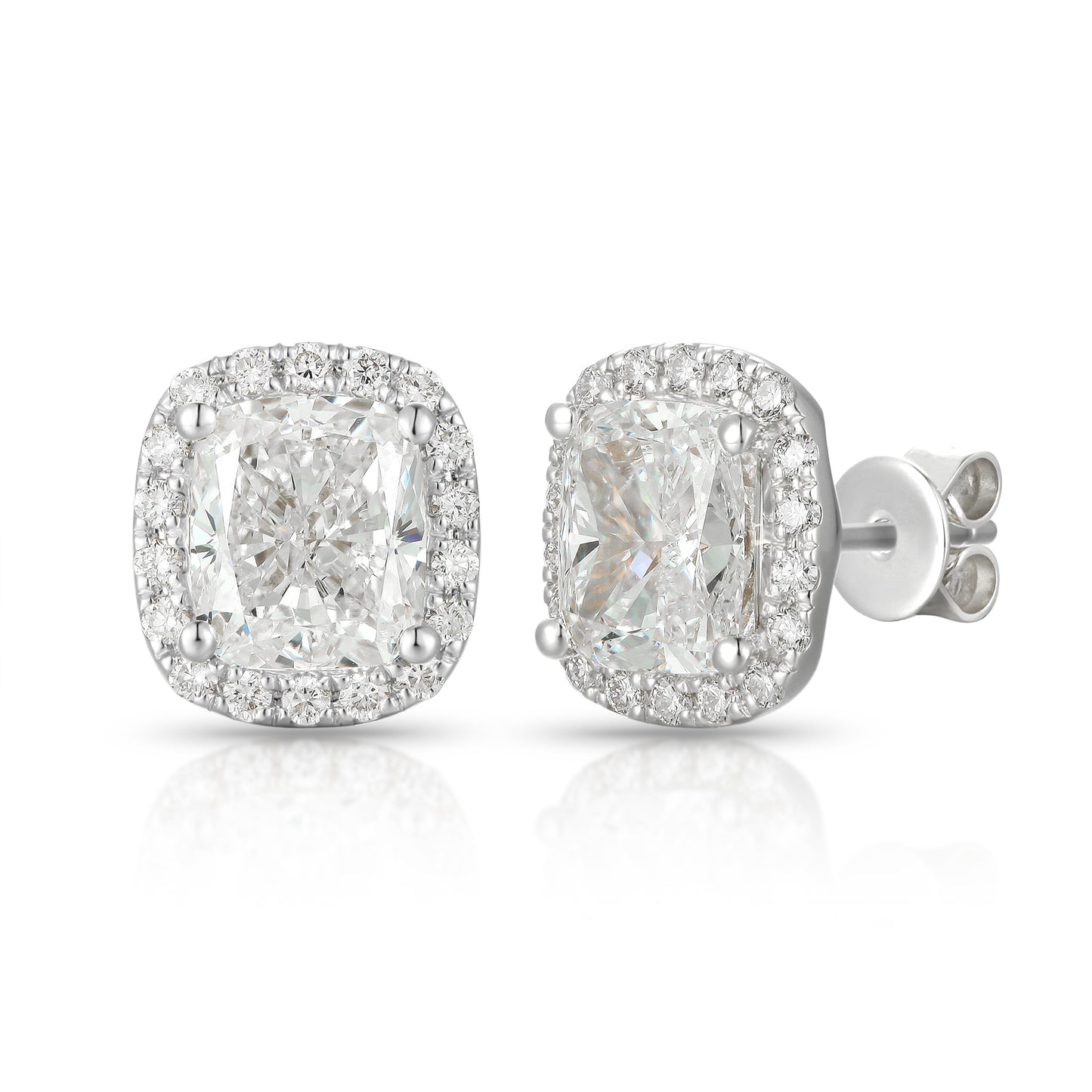 Cushion Diamond Stud Earrings - Kindspark