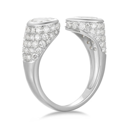 Open Ring - Round and Pear cut Diamond - Kindspark