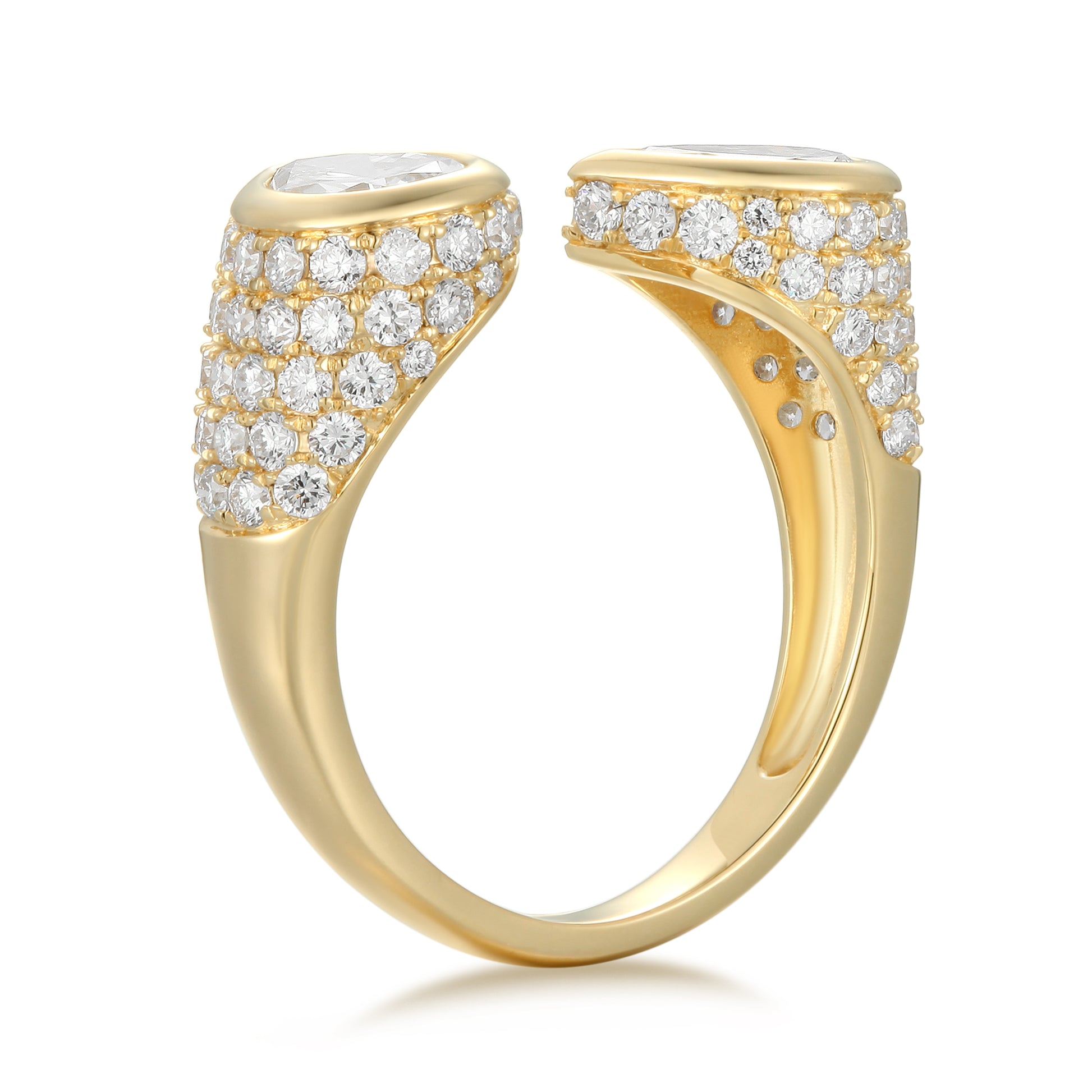 Open Ring - Round and Pear cut Diamond - Kindspark