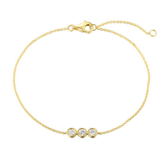 Three Stone Diamond Bracelet - Kindspark