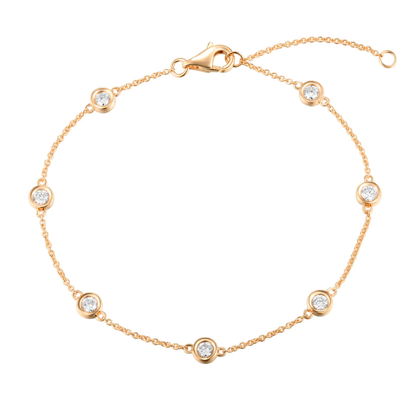 Bezel Set Station Diamond - Round Diamond