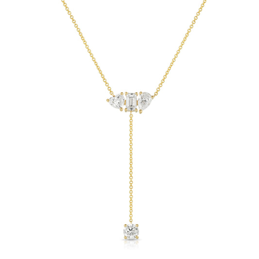 Mixed shape Lariat Necklace - Kindspark