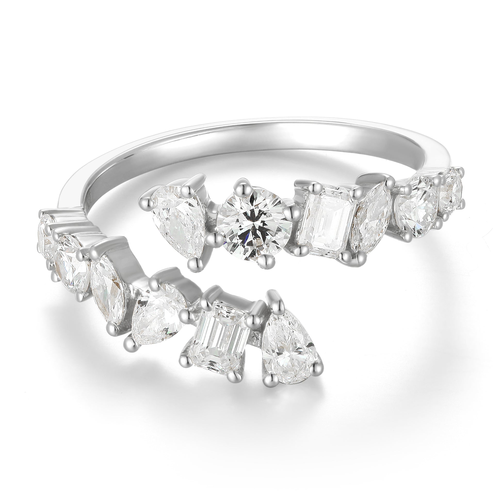 Open Ring - Mixed Shape Diamond - Kindspark