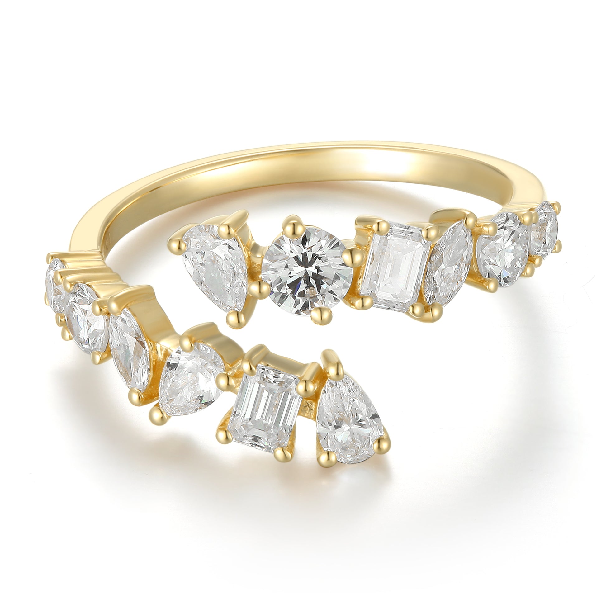 Open Ring - Mixed Shape Diamond - Kindspark