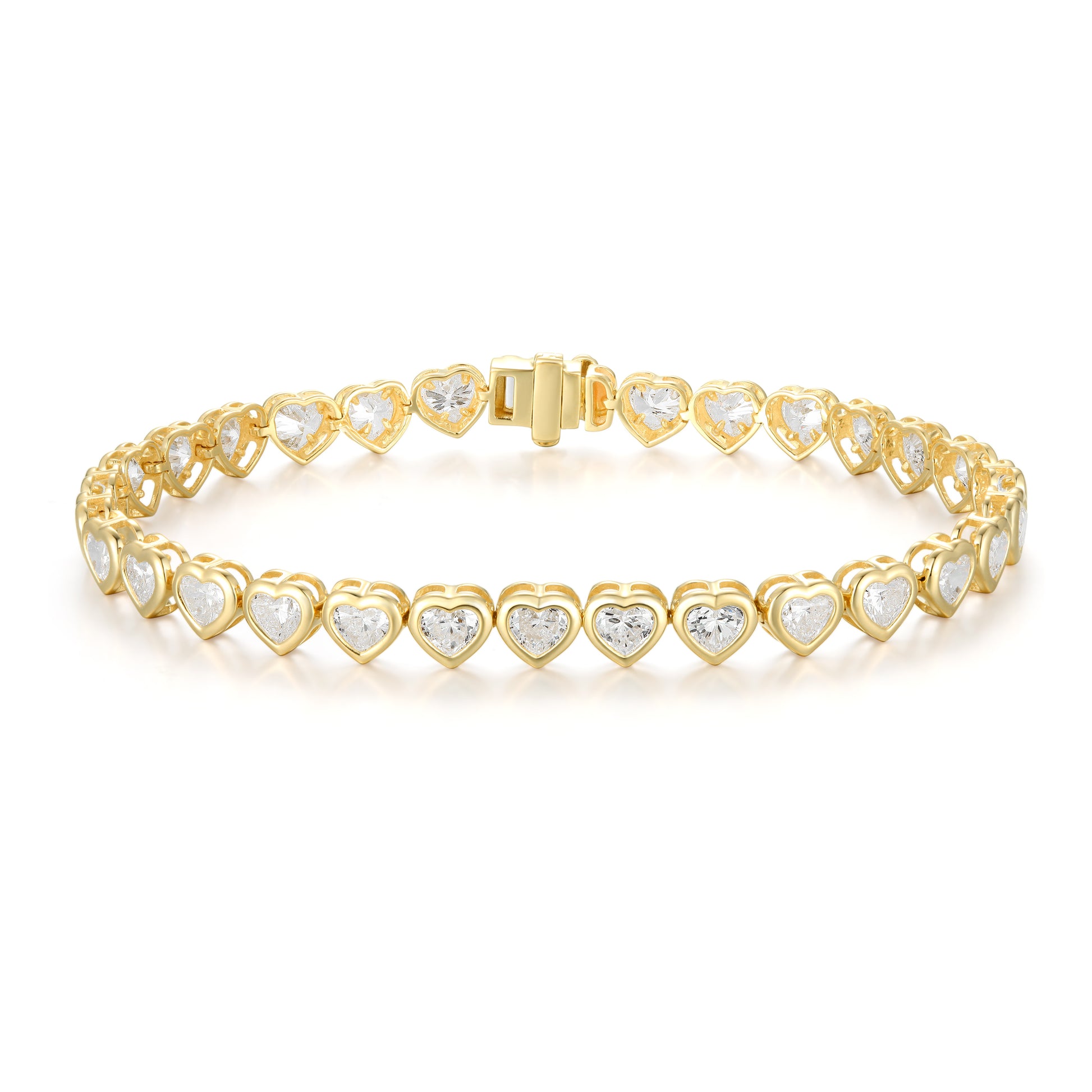 Tennis Bracelet - Heart Shape Diamond - Kindspark