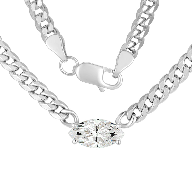 Chain Necklace with Marquise Diamond