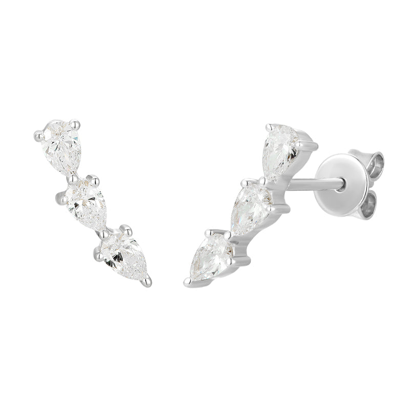 Trio Diamond Ear Stud