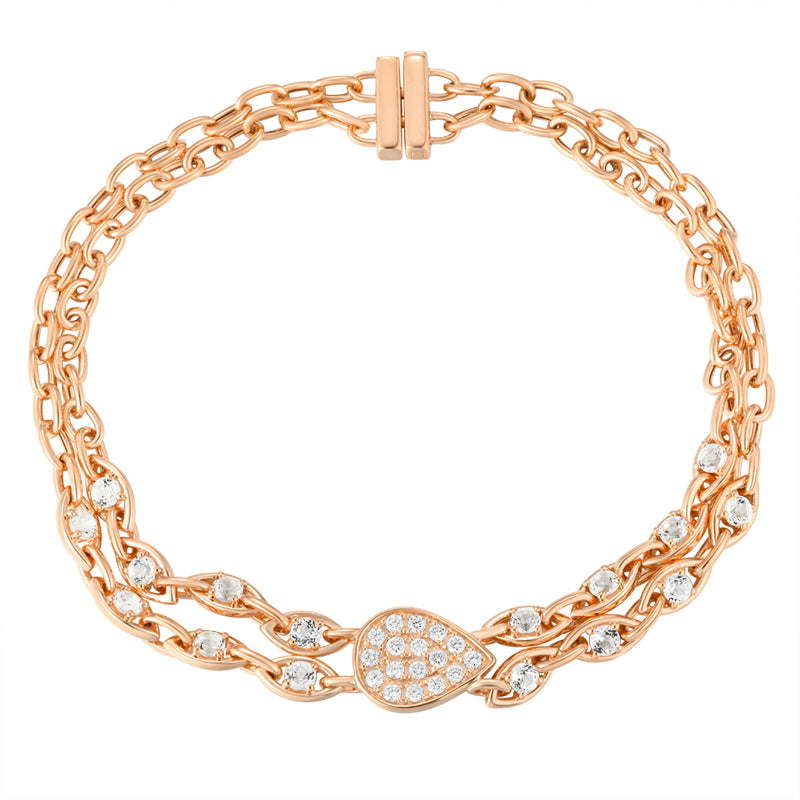 Pace Diamond Chain Bracelet - Pear