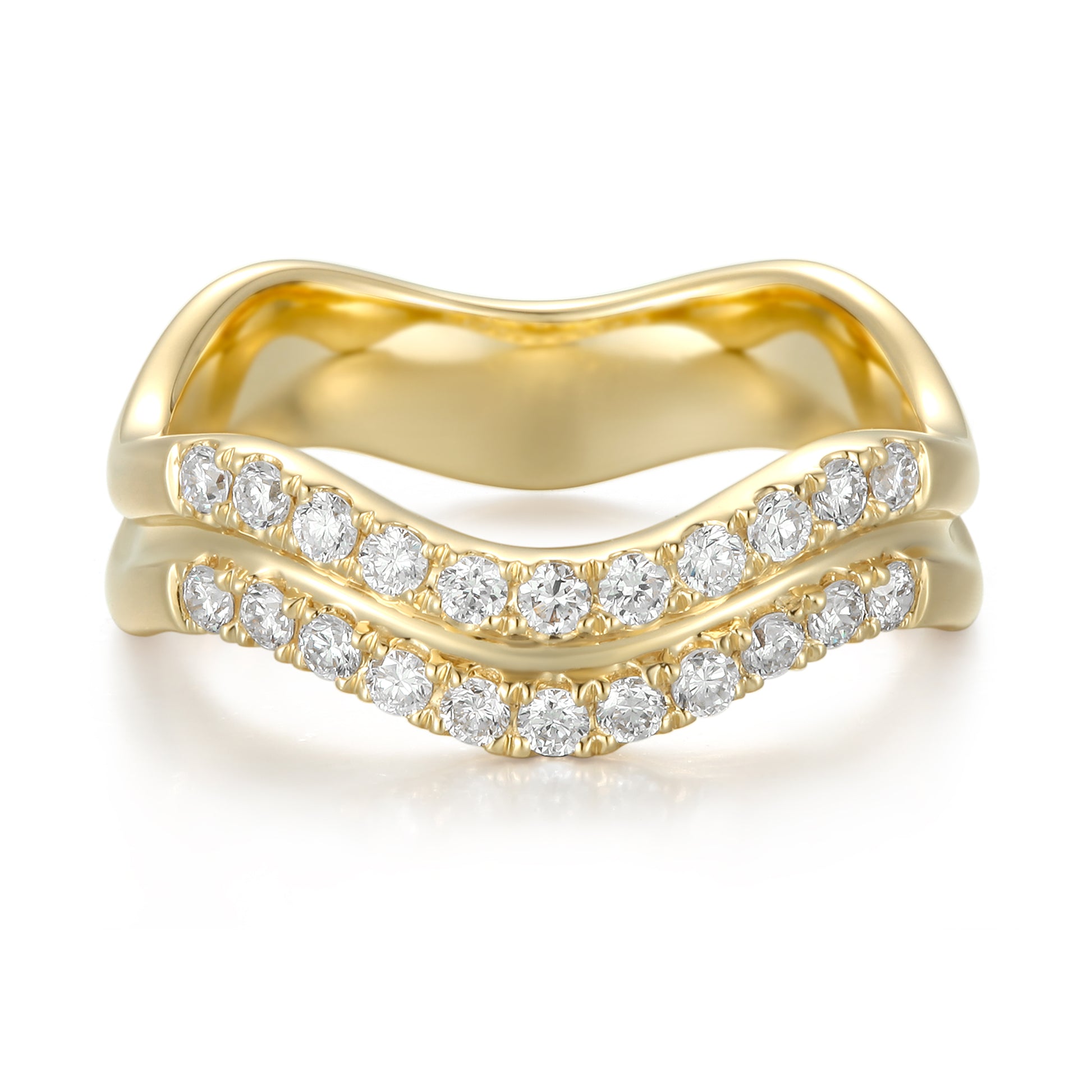 Brilliant Cut Wavy Diamond Band - Kindspark