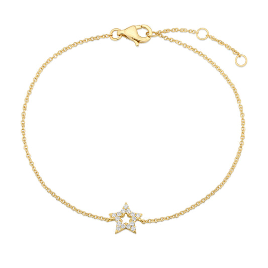Pave Diamond Bracelet -Star - Kindspark