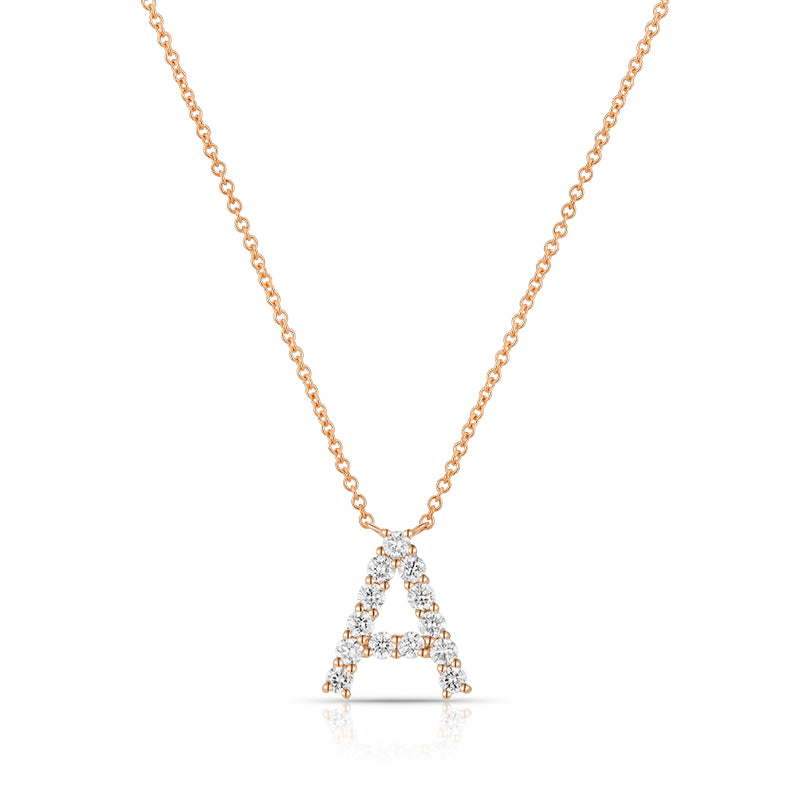 Initial "A" Diamond Necklace - Kindspark