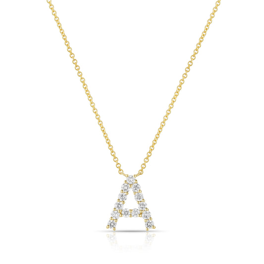 Initial "A" Diamond Necklace - Kindspark