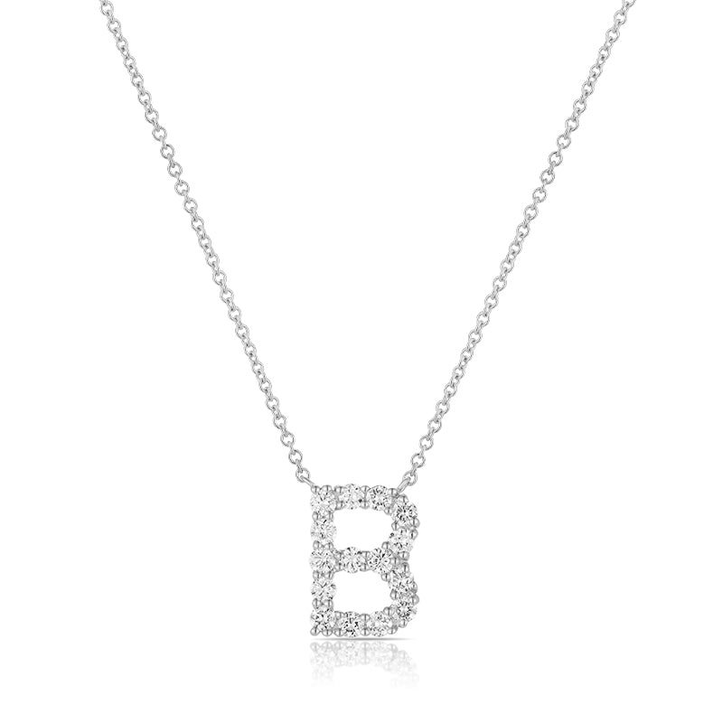 Initial "B" Diamond Necklace - Kindspark