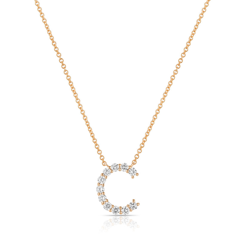 Initial "C" Diamond Necklace - Kindspark