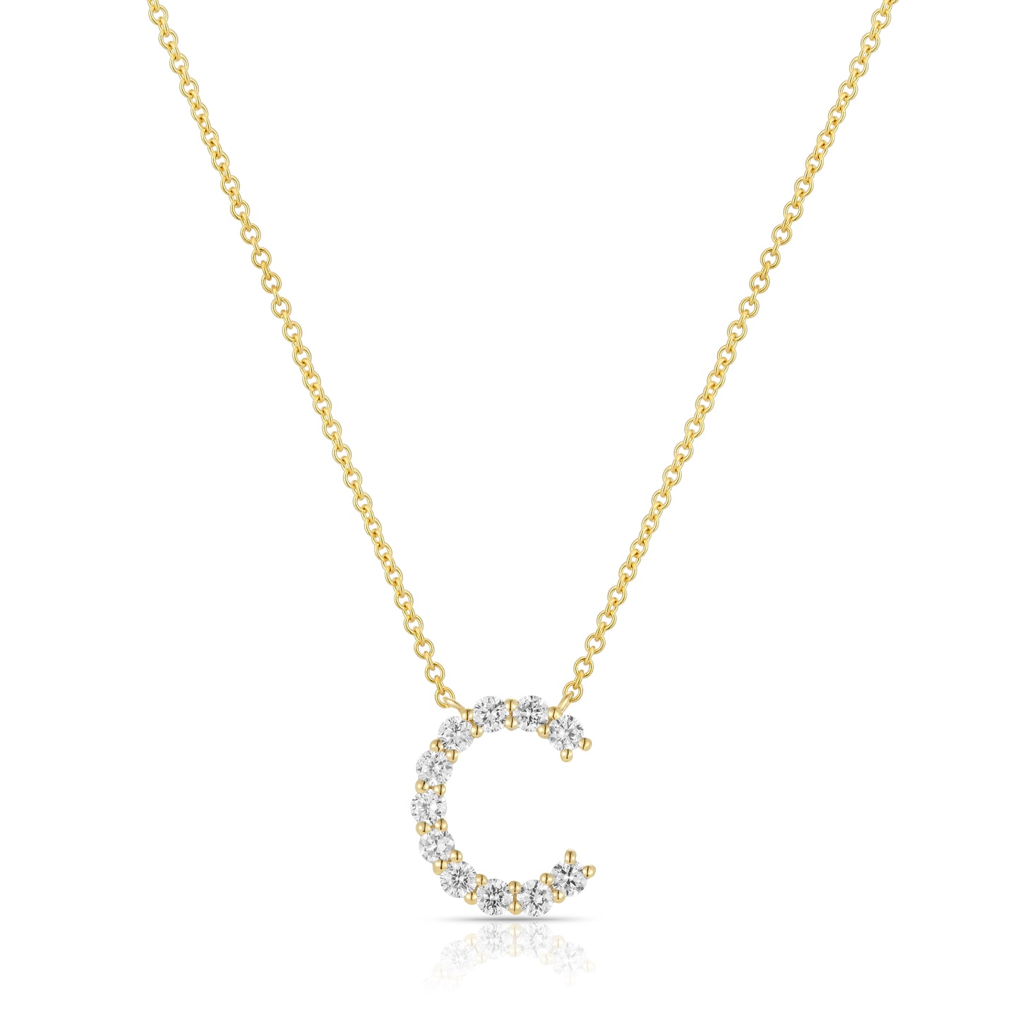 Initial "C" Diamond Necklace - Kindspark