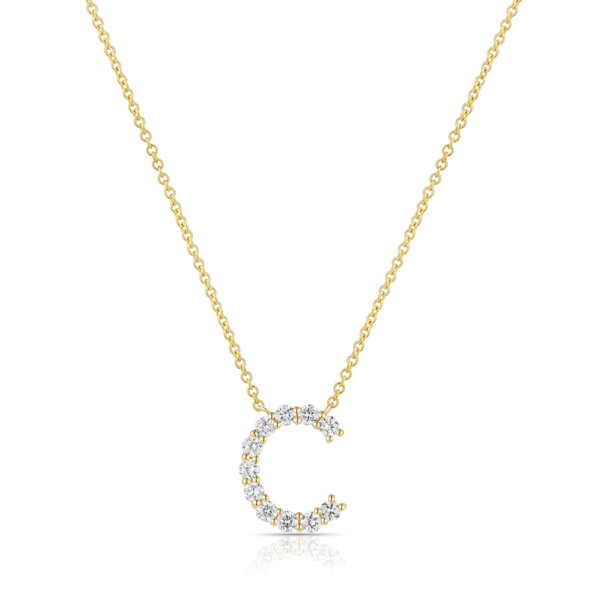 Initial "C" Diamond Necklace - Kindspark