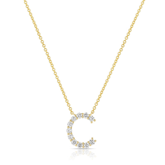 Initial "C" Diamond Necklace - Kindspark