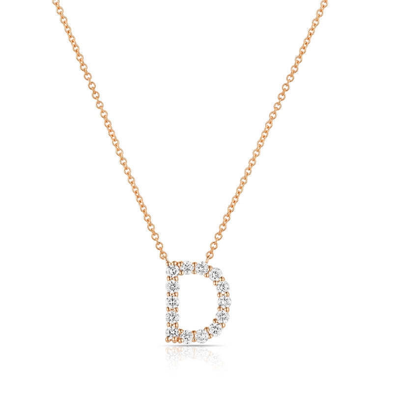 Initial "D" Diamond Necklace - Kindspark