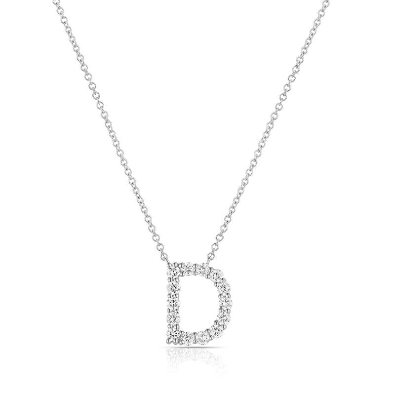 Initial "D" Diamond Necklace - Kindspark
