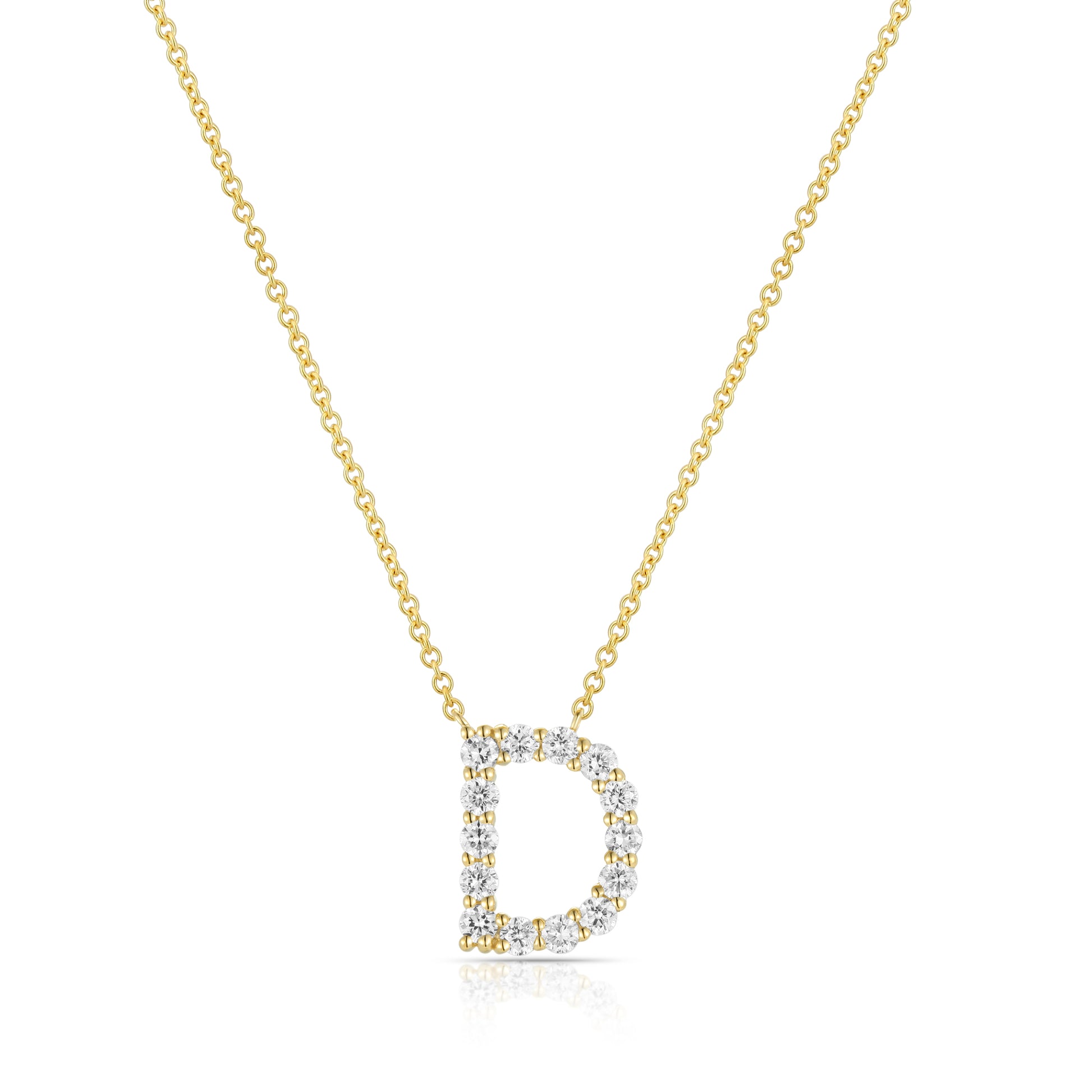 Initial "D" Diamond Necklace - Kindspark