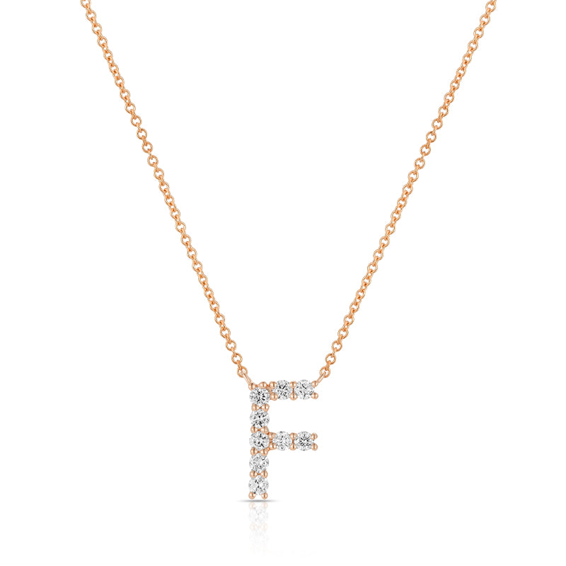 Initial "F" Diamond Necklace