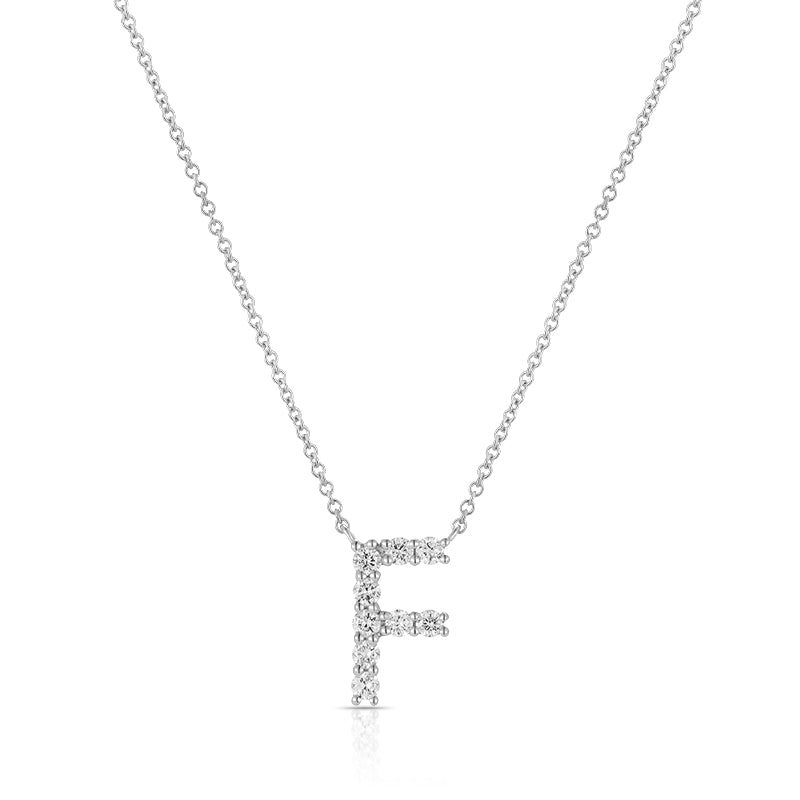 Initial "F" Diamond Necklace