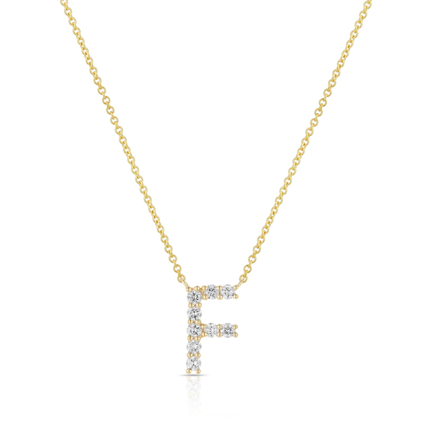 Initial "F" Diamond Necklace