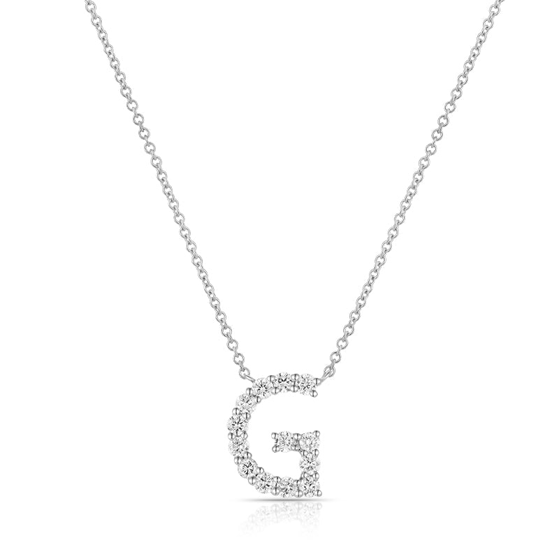 Initial "G" Diamond Necklace