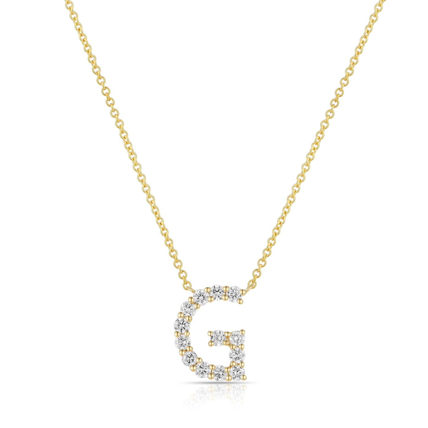 Initial "G" Diamond Necklace