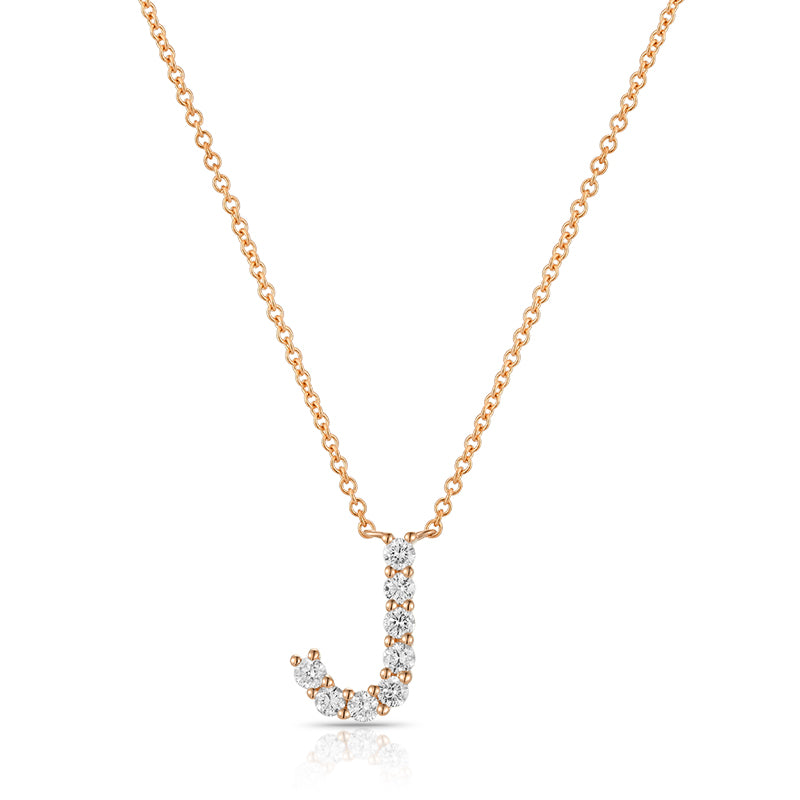 Initial "J" Diamond Necklace
