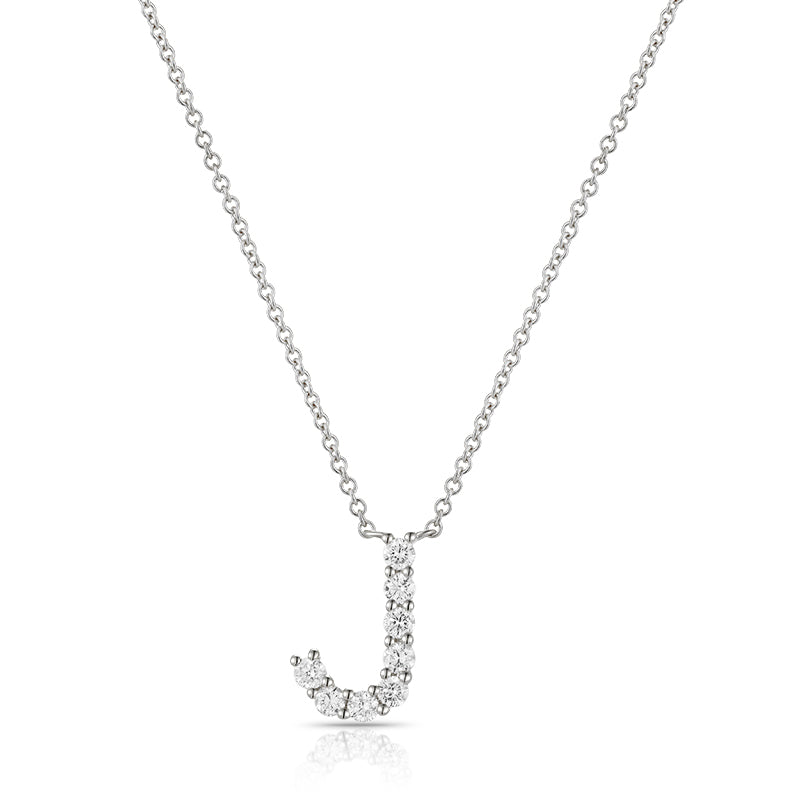 Initial "J" Diamond Necklace