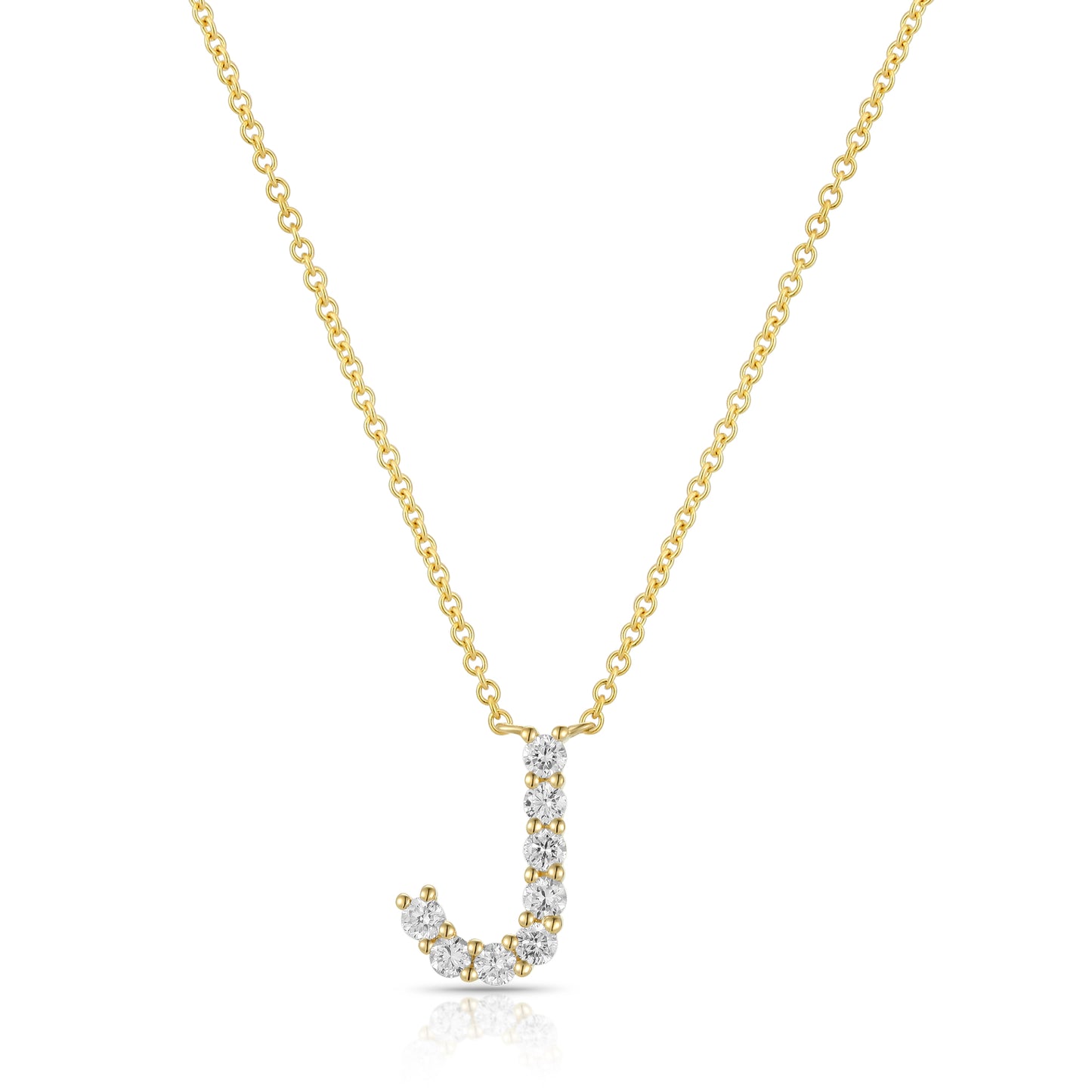 Initial "J" Diamond Necklace