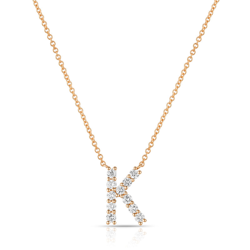 Initial "K" Diamond Necklace