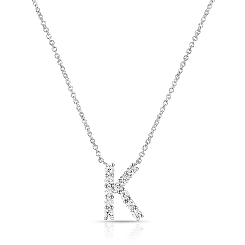 Initial "K" Diamond Necklace