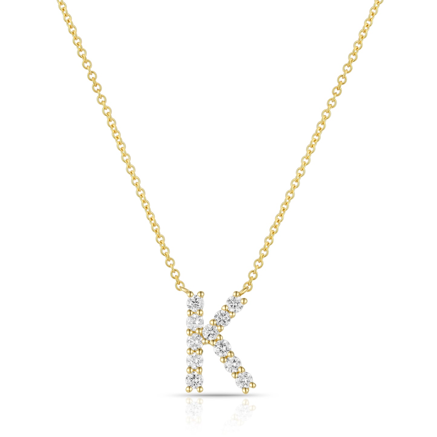 Initial "K" Diamond Necklace