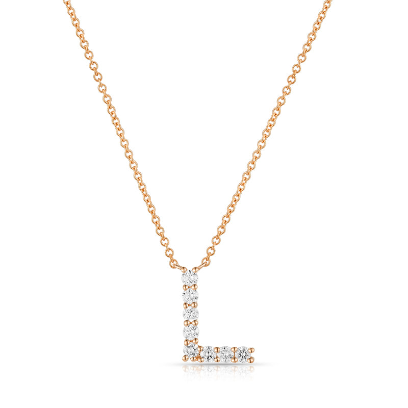 Initial "L" Diamond Necklace