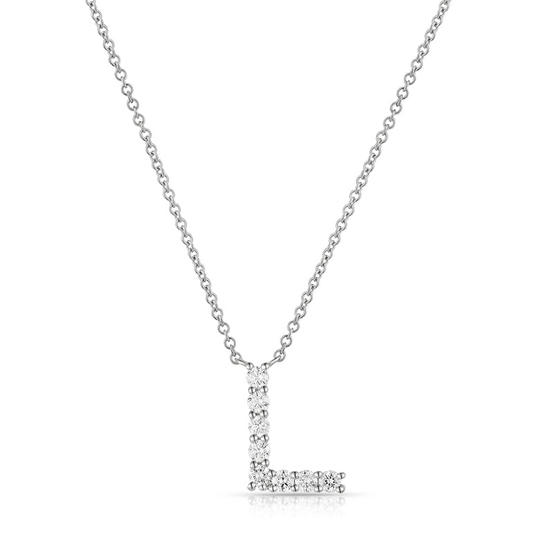 Initial "L" Diamond Necklace