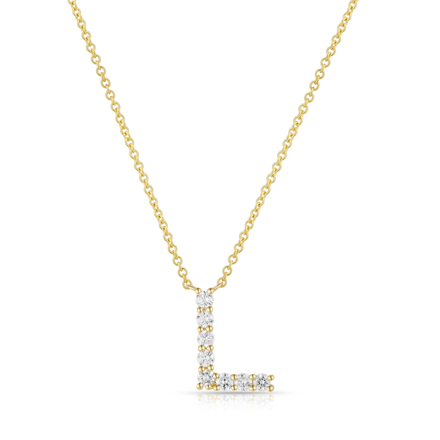 Initial "L" Diamond Necklace
