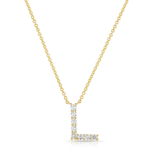 Initial "L" Diamond Necklace