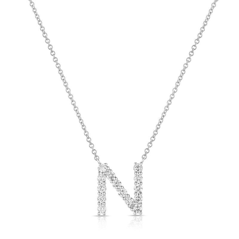 Initial "N" Diamond Necklace