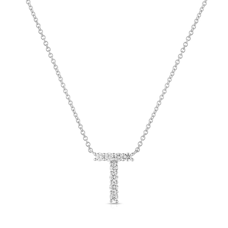 Initial "T" Diamond Necklace