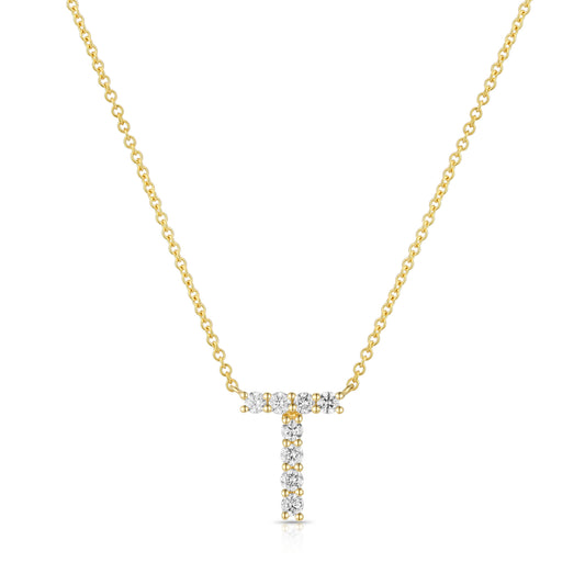 Initial "T" Diamond Necklace