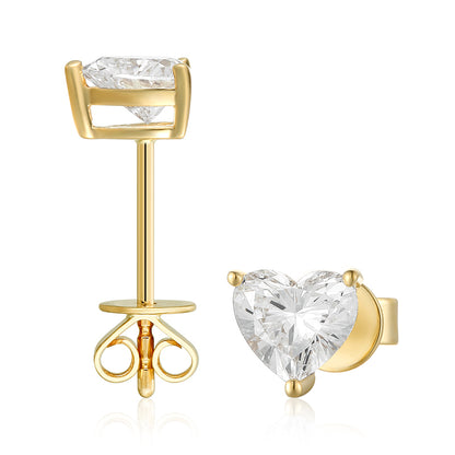   Classic Heart Cut Diamond Single Stud|  Classic Heart Cut Lab-grown diamond Single Stud| KindSpark Jewellery| Affordable jewellery for everyday wear

