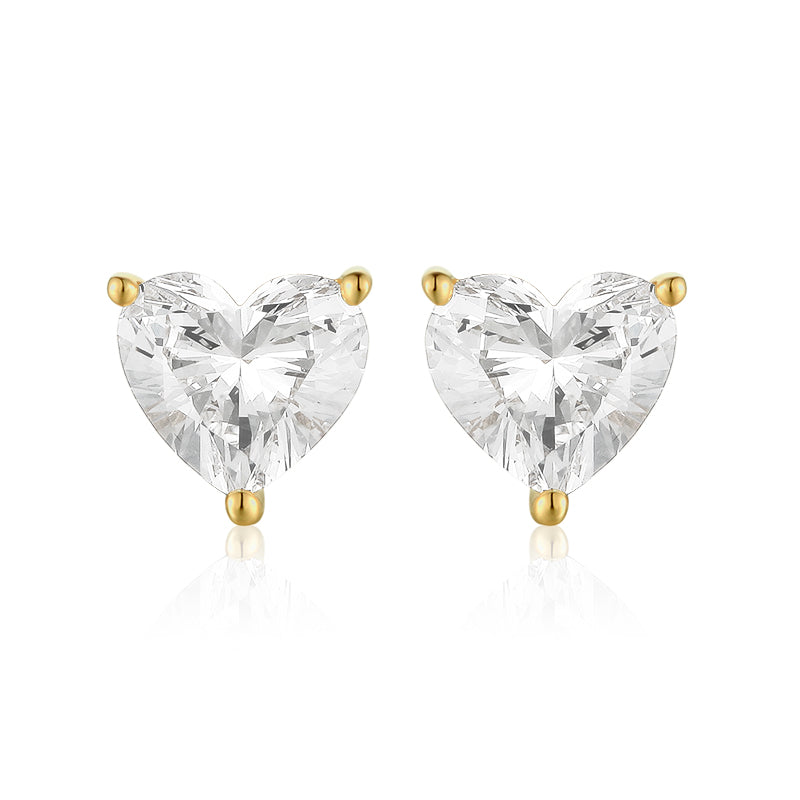   Classic Heart Cut Diamond Single Stud|  Classic Heart Cut Lab-grown diamond Single Stud| KindSpark Jewellery| Affordable jewellery for everyday wear
