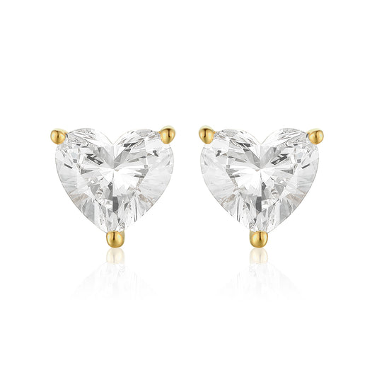   Classic Heart Cut Diamond Single Stud|  Classic Heart Cut Lab-grown diamond Single Stud| KindSpark Jewellery| Affordable jewellery for everyday wear
