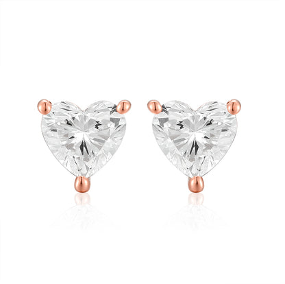   Classic Heart Cut Diamond Single Stud|  Classic Heart Cut Lab-grown diamond Single Stud| KindSpark Jewellery| Affordable jewellery for everyday wear
